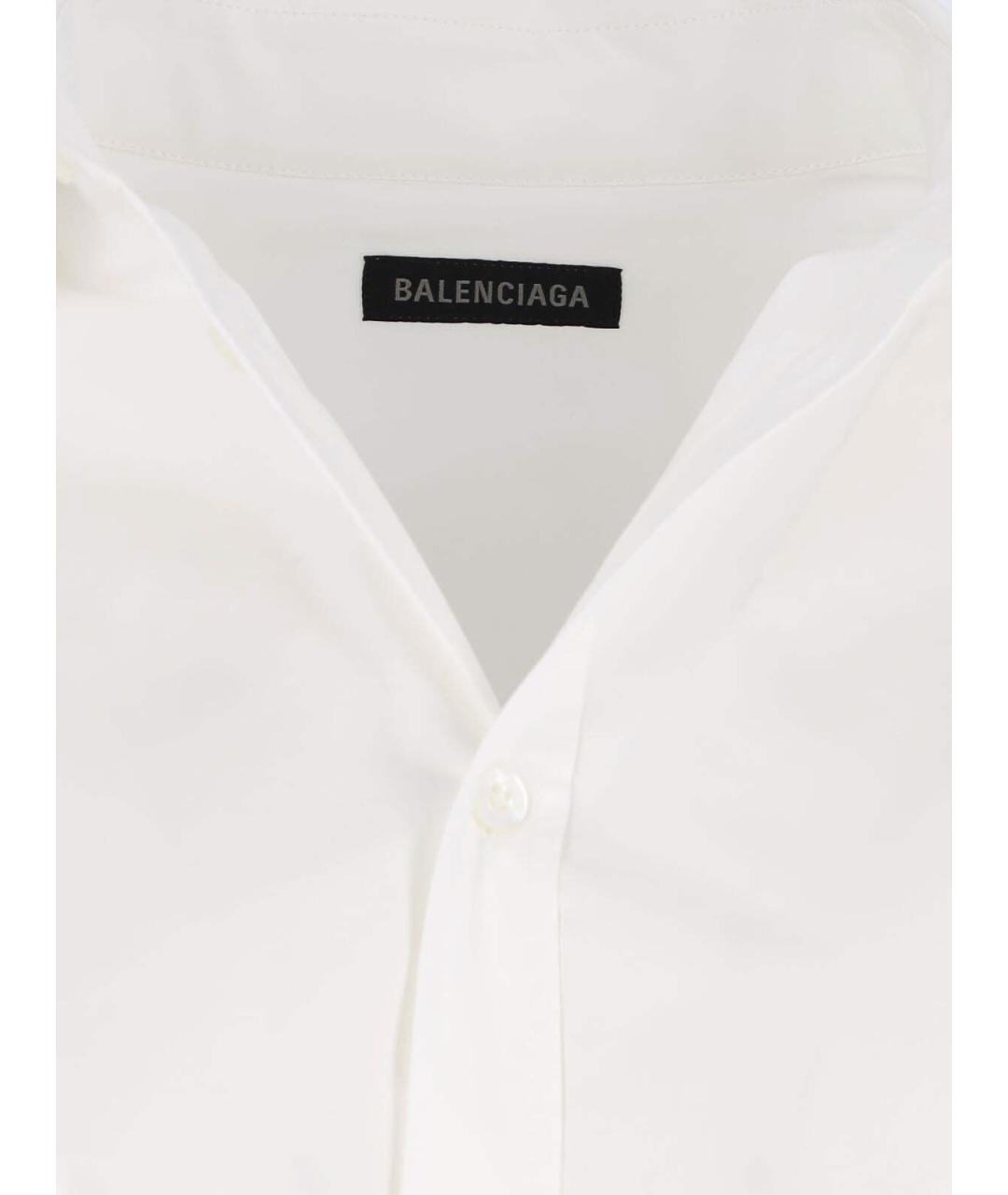 BALENCIAGA Белая хлопковая рубашка, фото 4