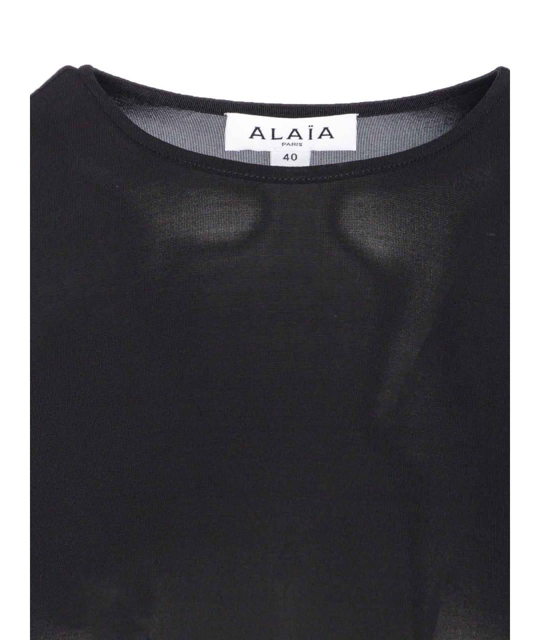 ALAIA Черная вискозная футболка, фото 4
