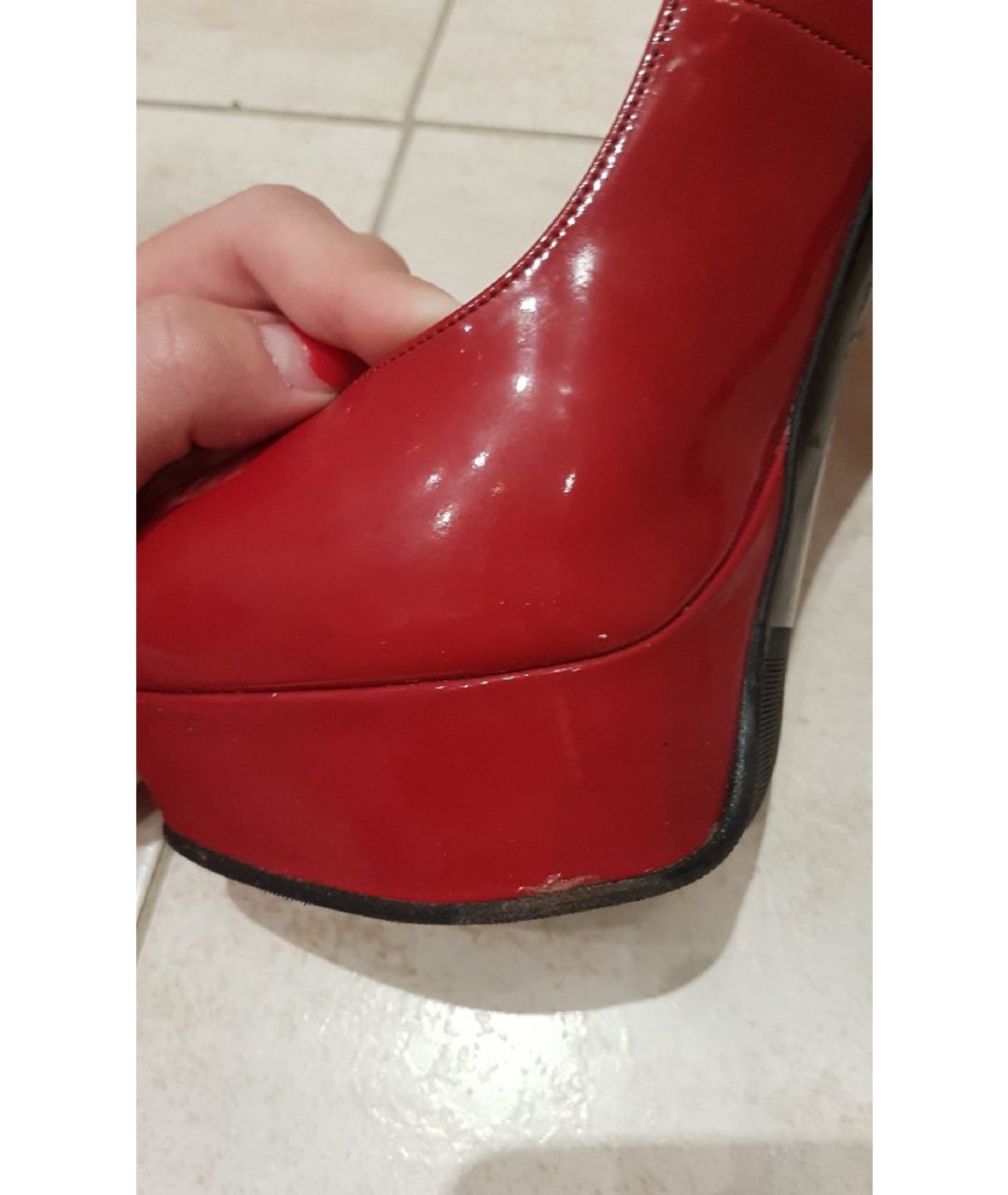 NANDO MUZI Красные туфли из лакированной кожи, фото 6