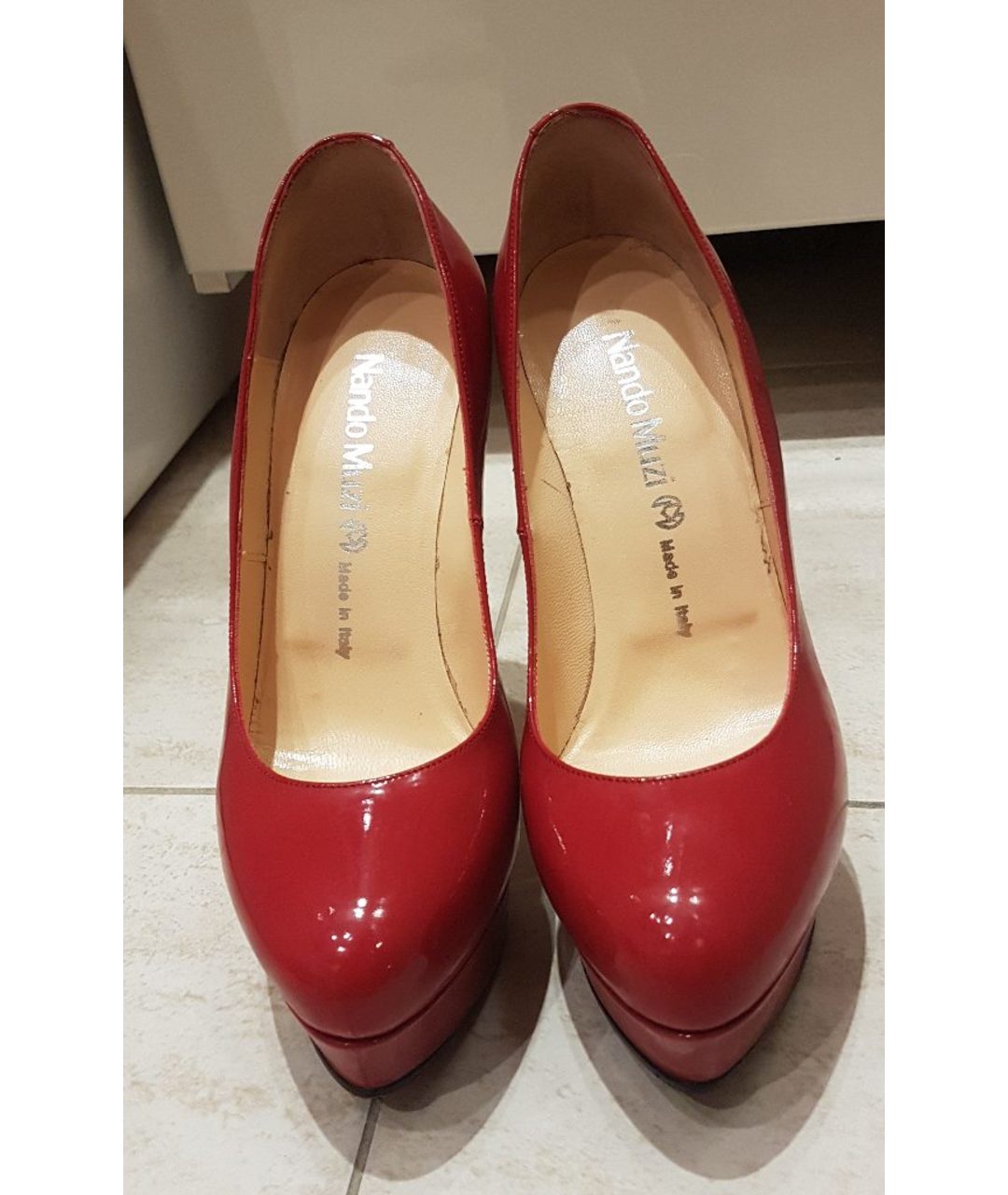 NANDO MUZI Красные туфли из лакированной кожи, фото 2