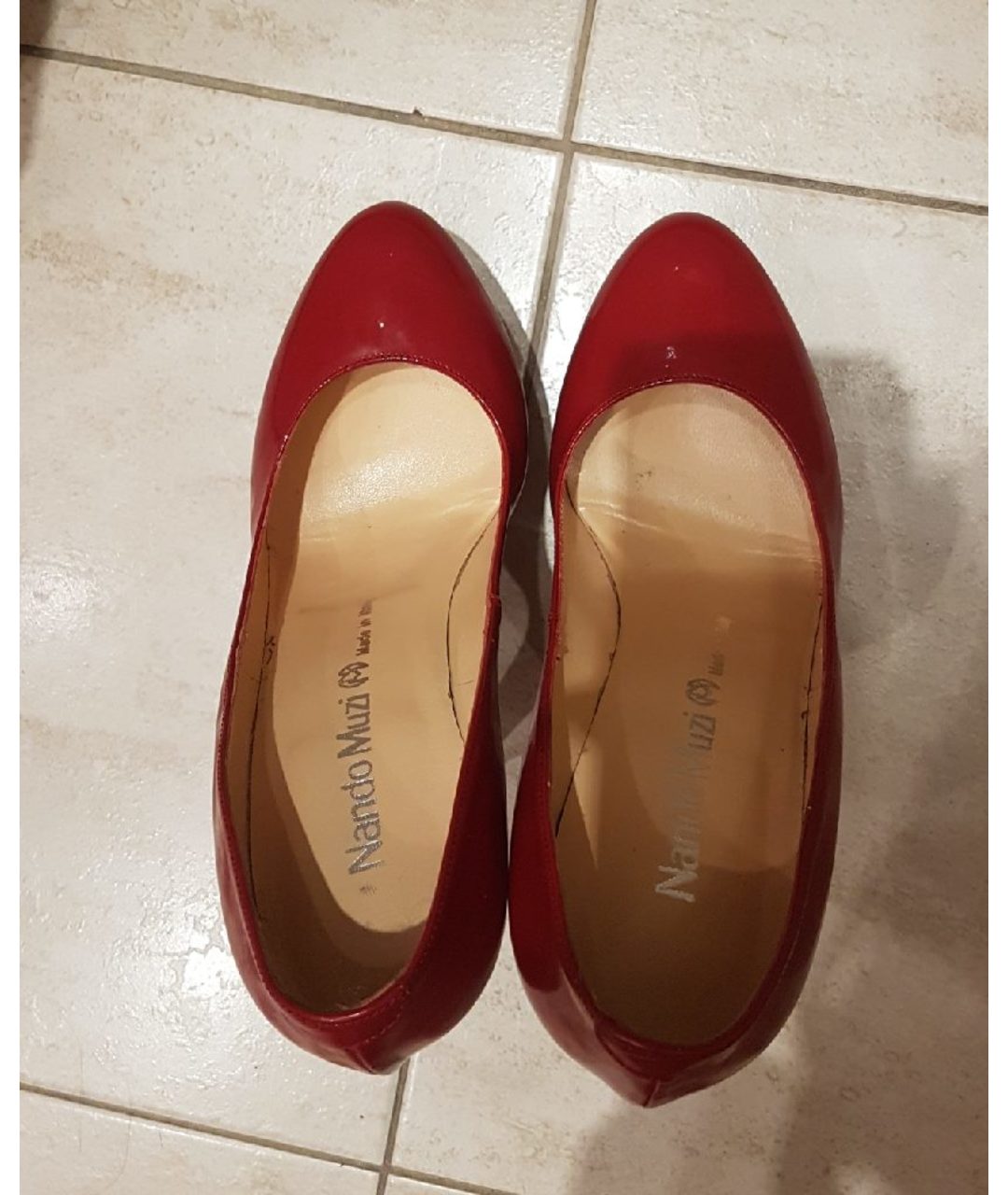 NANDO MUZI Красные туфли из лакированной кожи, фото 3