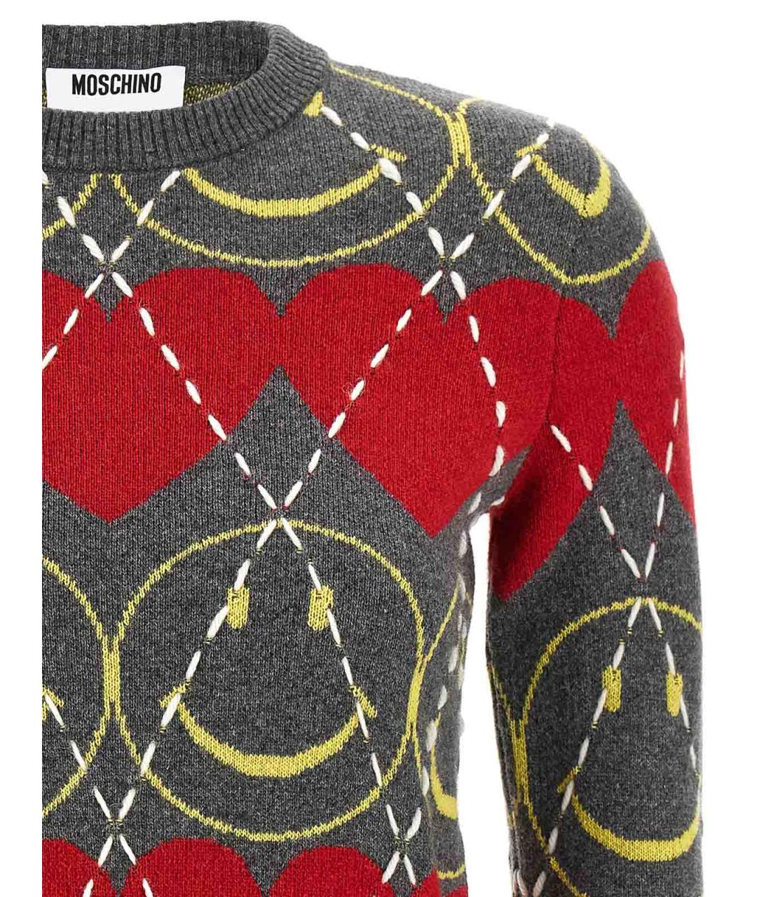 MOSCHINO Мульти кашемировый джемпер / свитер, фото 3
