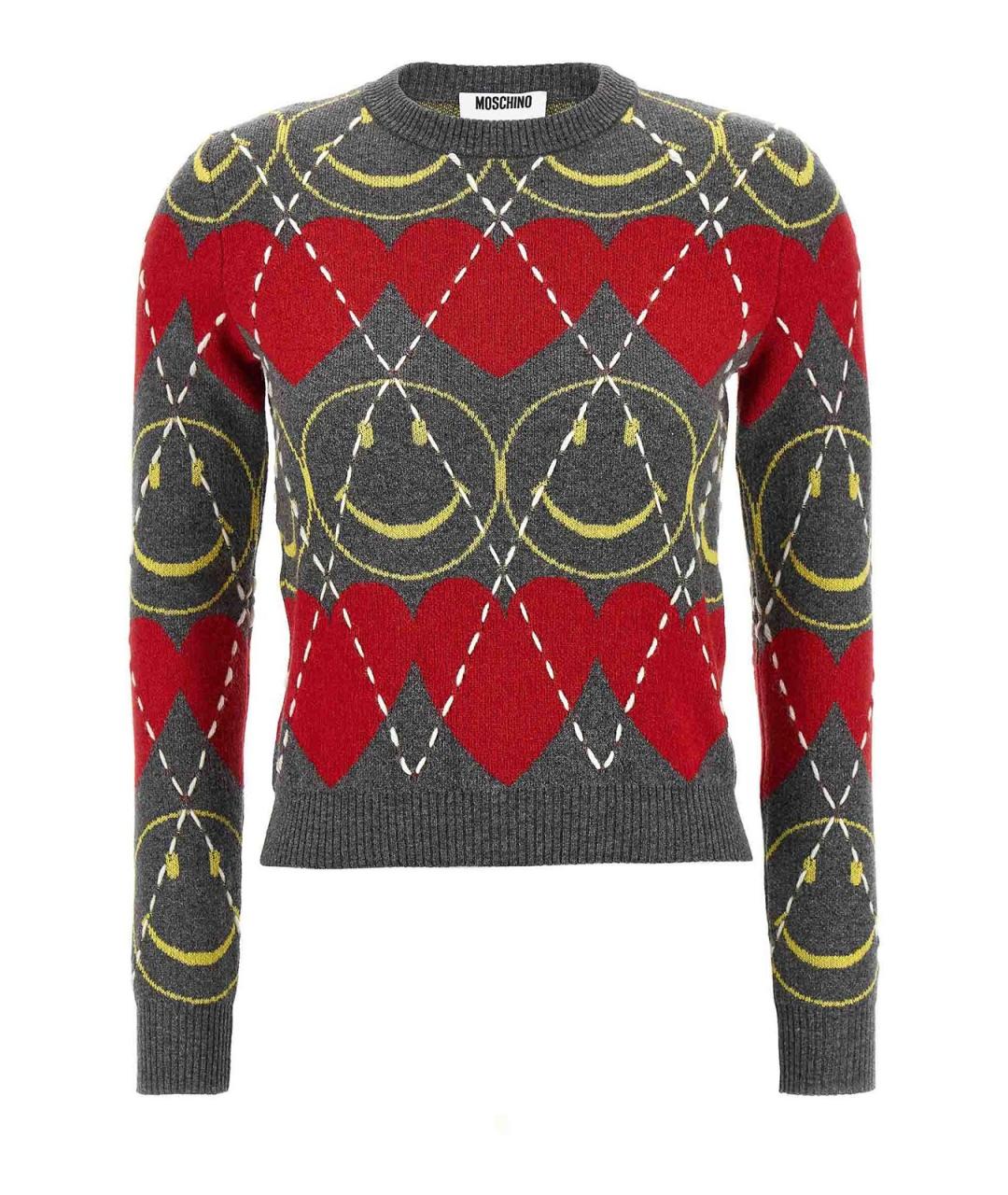 MOSCHINO Мульти кашемировый джемпер / свитер, фото 1