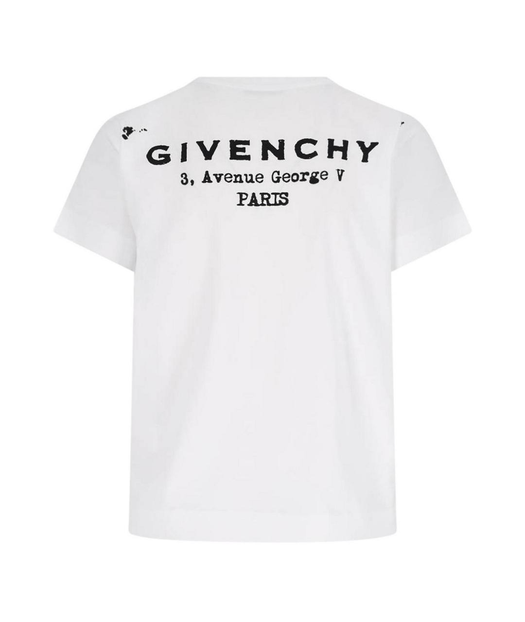 GIVENCHY Белая хлопковая футболка, фото 2