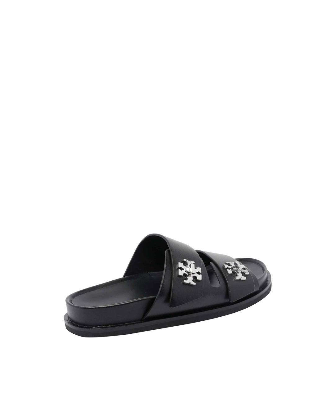 TORY BURCH Черные кожаные сандалии, фото 3
