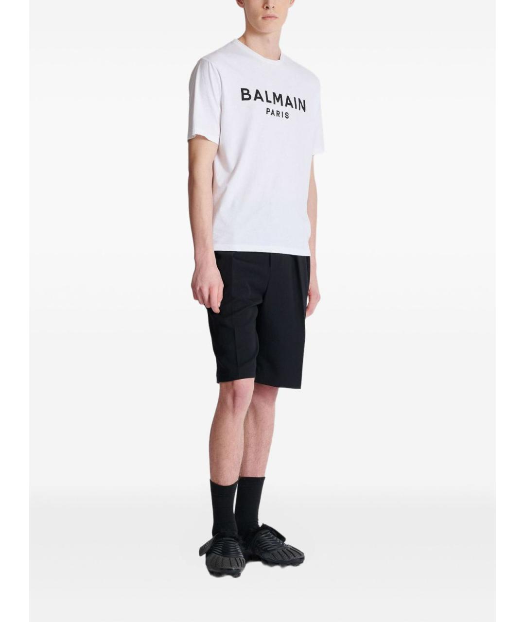 BALMAIN Белая хлопковая футболка, фото 5