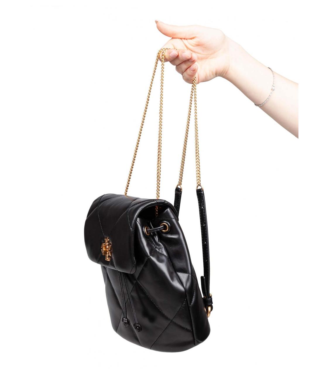 TORY BURCH Черный кожаный рюкзак, фото 2