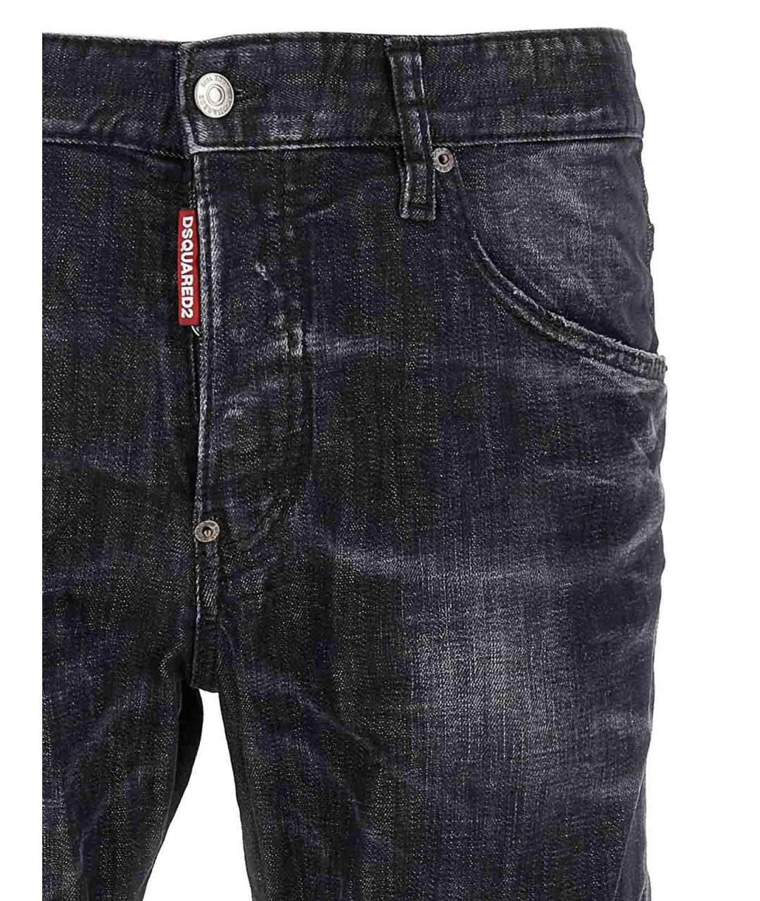 DSQUARED2 Черные хлопковые джинсы скинни, фото 3