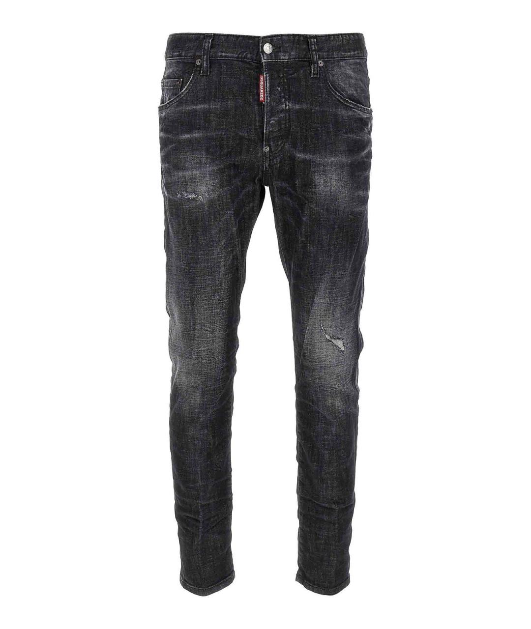 DSQUARED2 Черные хлопковые джинсы скинни, фото 1