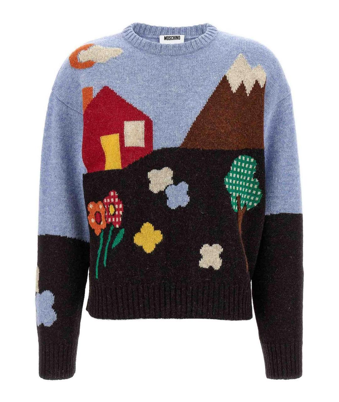 MOSCHINO Мульти шерстяной джемпер / свитер, фото 1