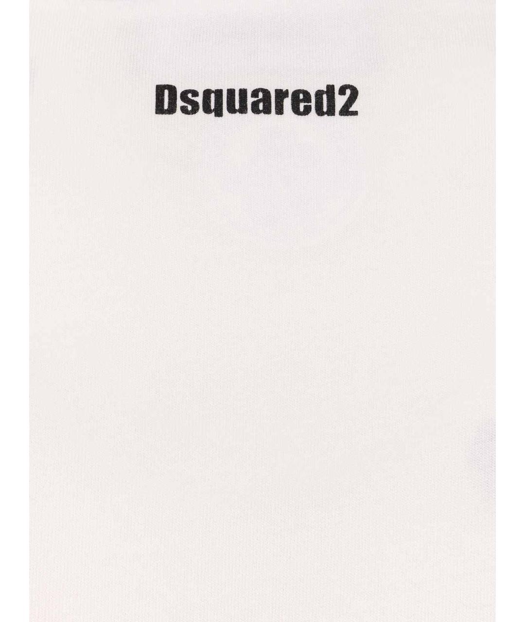 DSQUARED2 Белая хлопковая футболка, фото 3