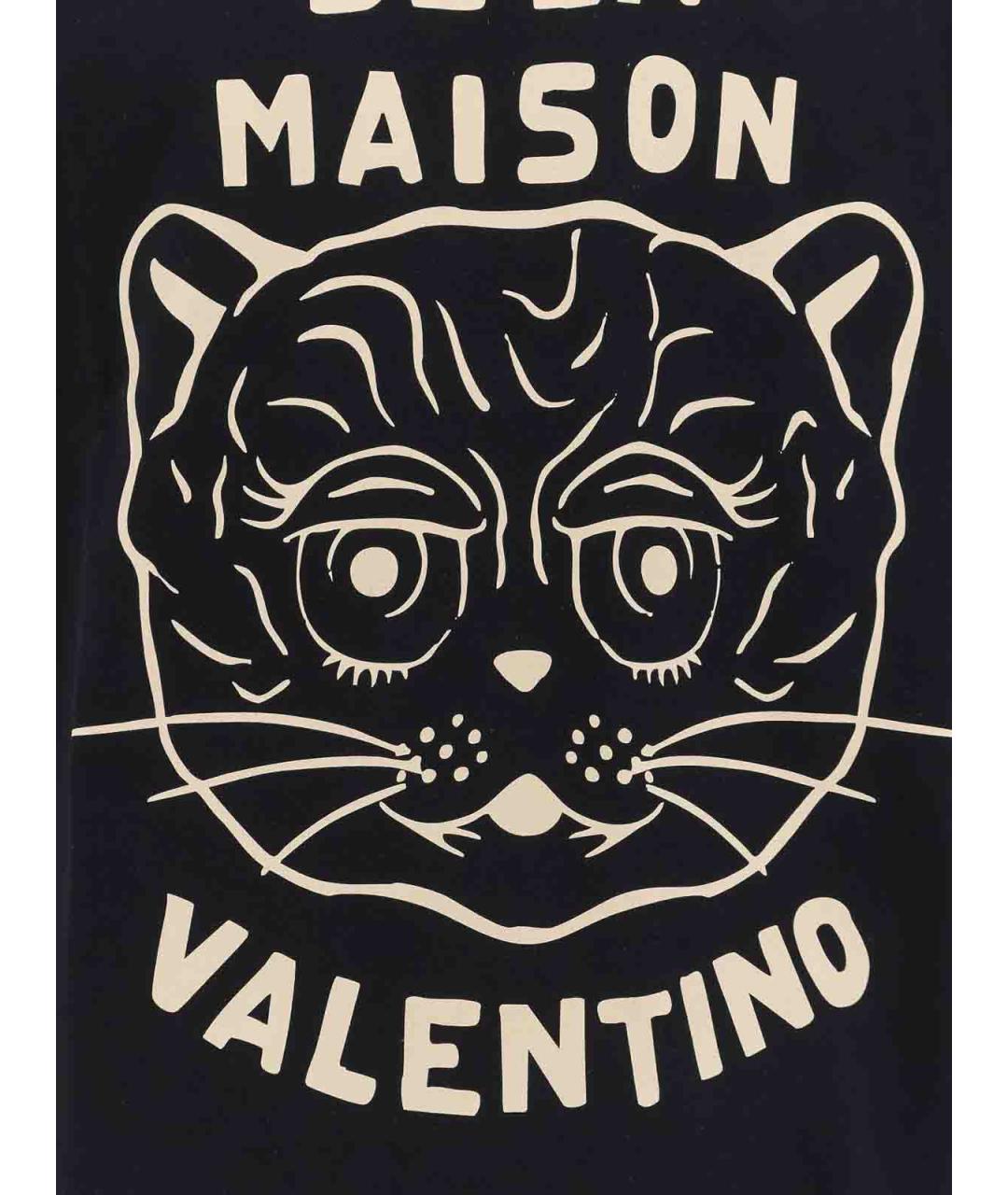 VALENTINO Черная хлопковая футболка, фото 3