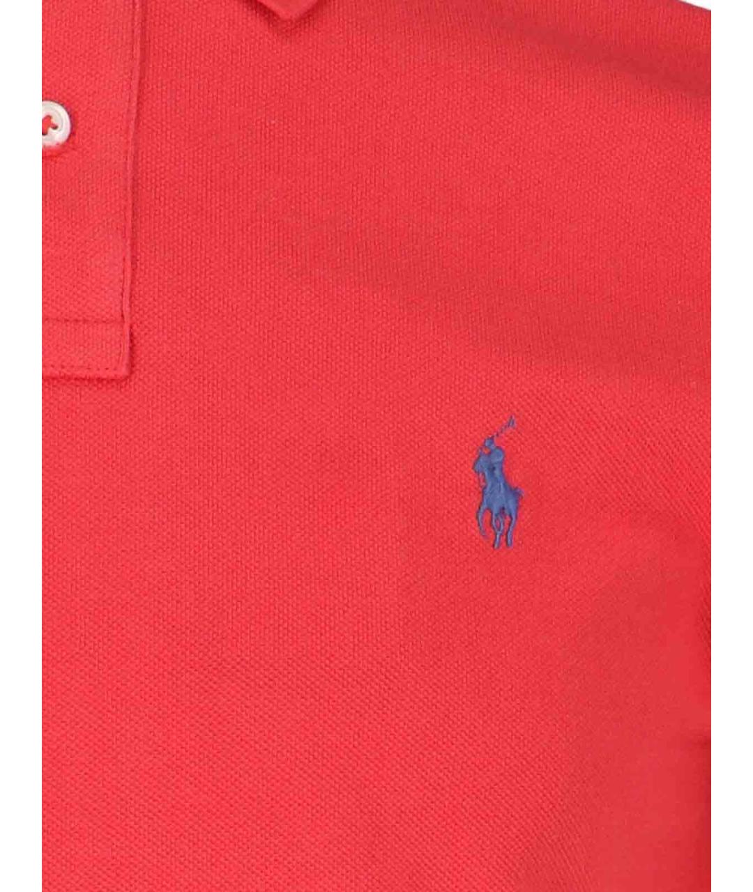 POLO RALPH LAUREN Красное хлопковое поло с коротким рукавом, фото 3