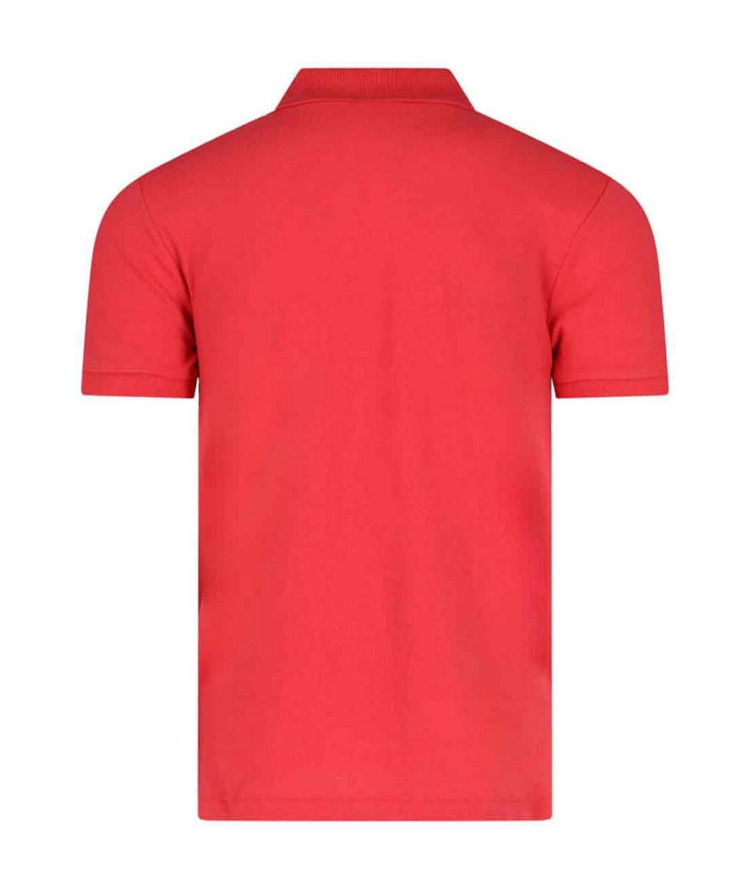 POLO RALPH LAUREN Красное хлопковое поло с коротким рукавом, фото 2