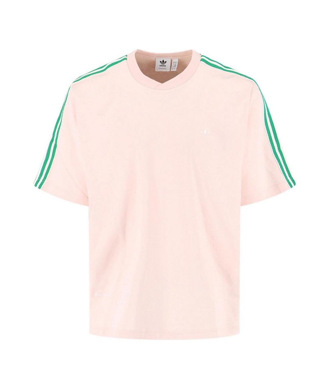 ADIDAS Бежевая хлопковая футболка, фото 1