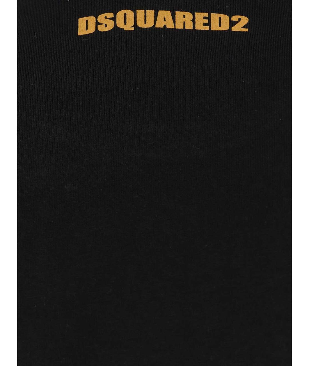 DSQUARED2 Черная хлопковая футболка, фото 3