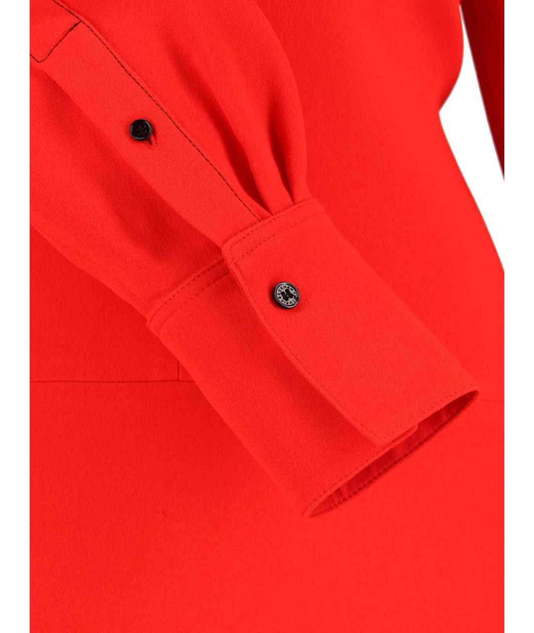 VICTORIA BECKHAM Красное вискозное повседневное платье, фото 3