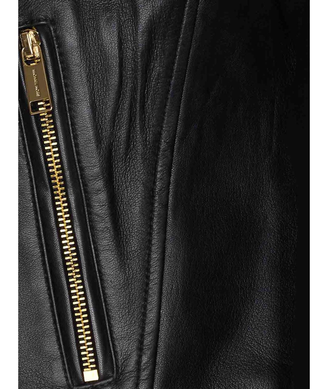 MICHAEL MICHAEL KORS Черная кожаная куртка, фото 3