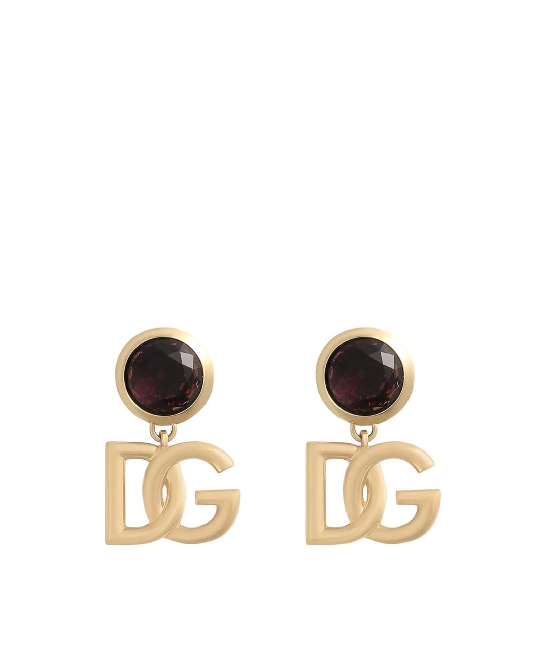DOLCE&GABBANA Золотые металлические серьги, фото 1