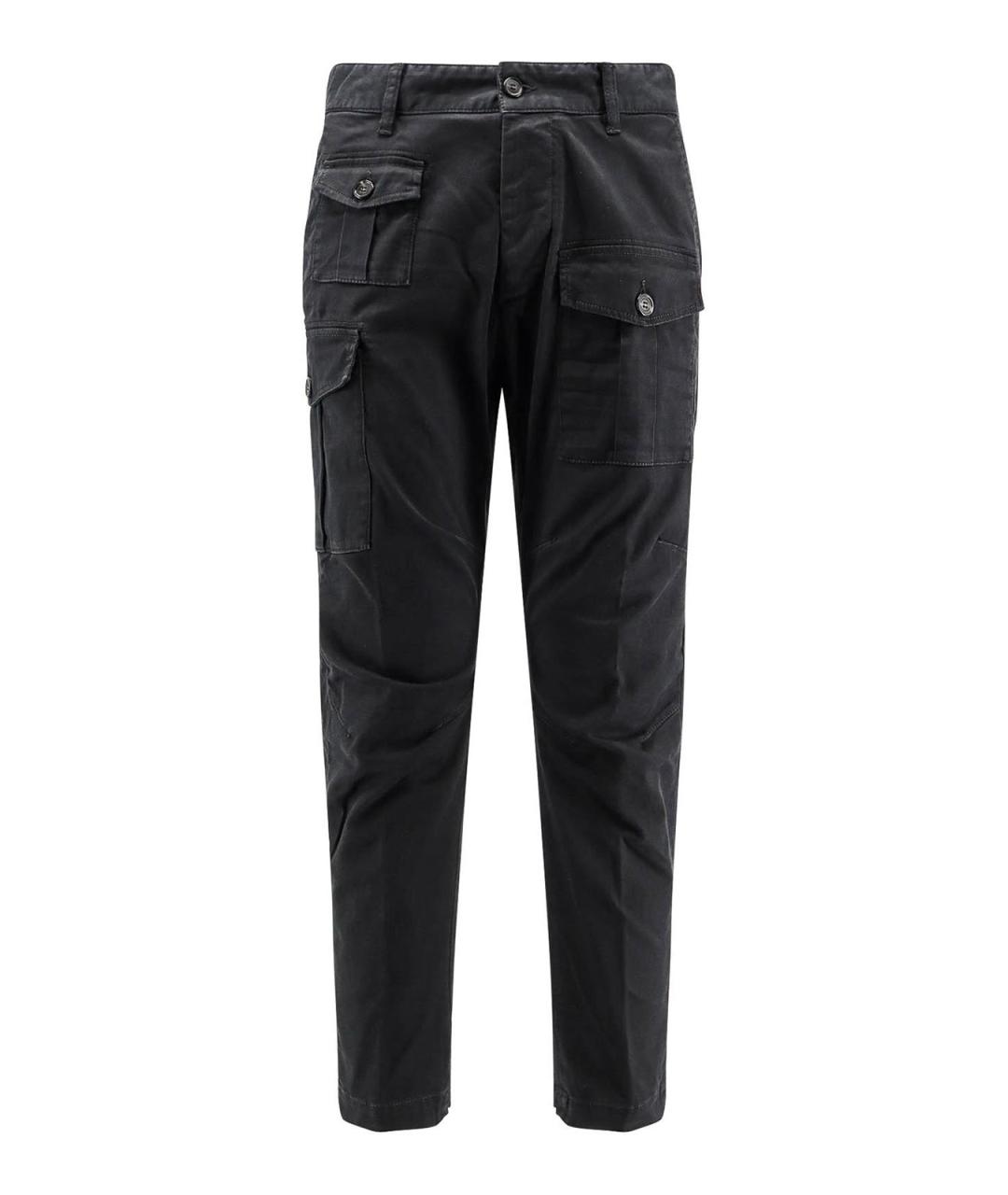 DSQUARED2 Черные хлопковые повседневные брюки, фото 1