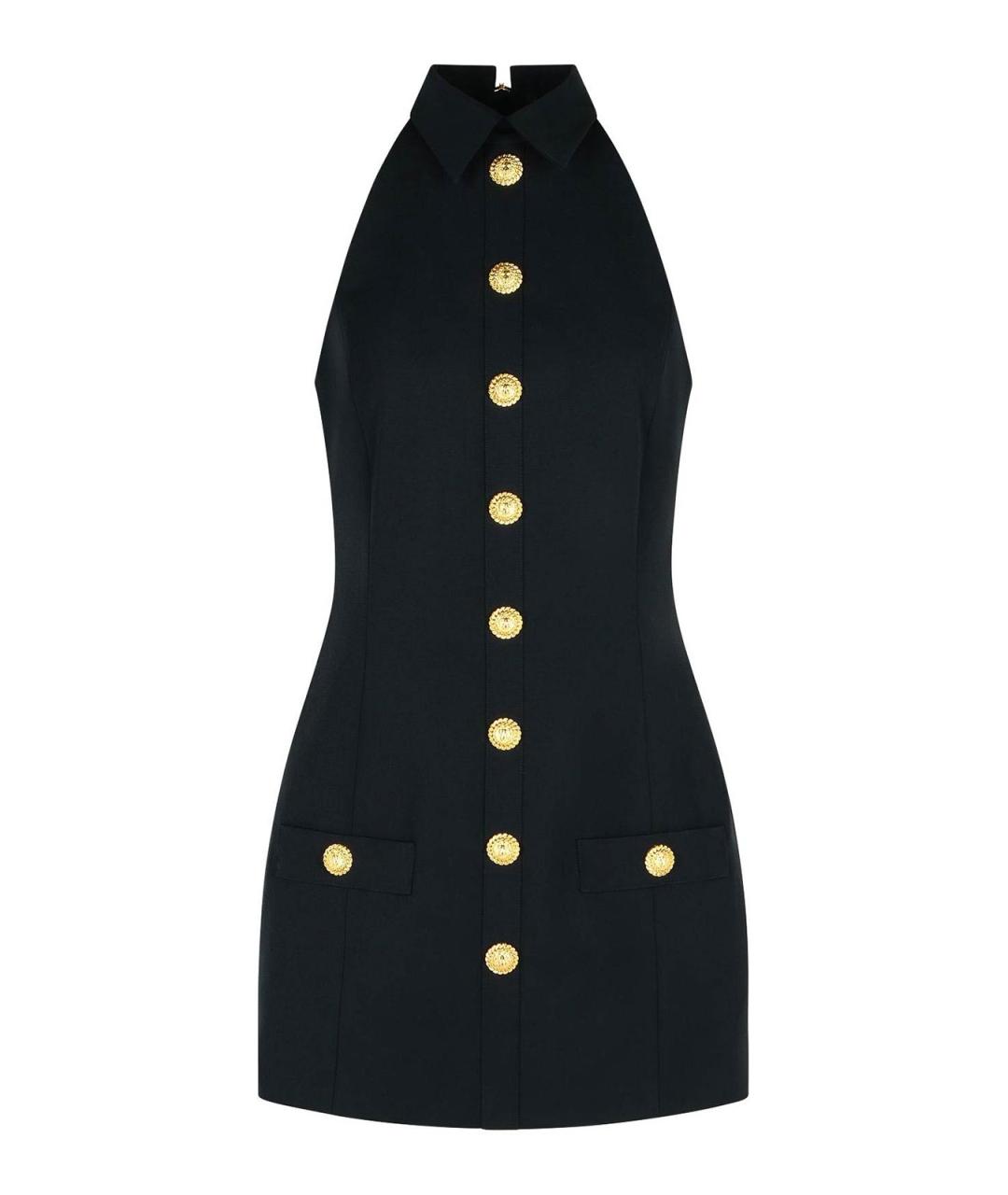 BALMAIN Черное шерстяное повседневное платье, фото 1