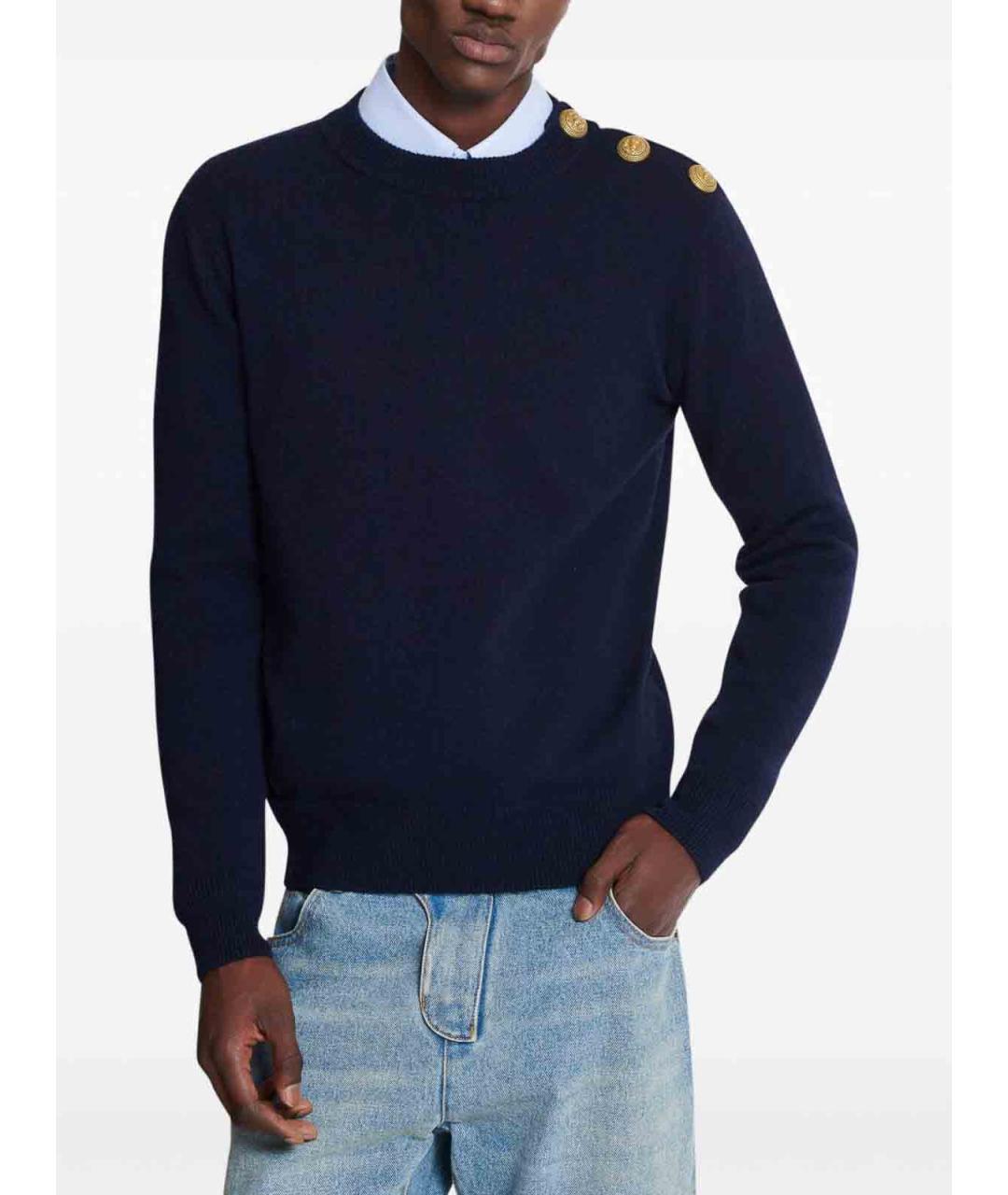 BALMAIN Синий джемпер / свитер, фото 2