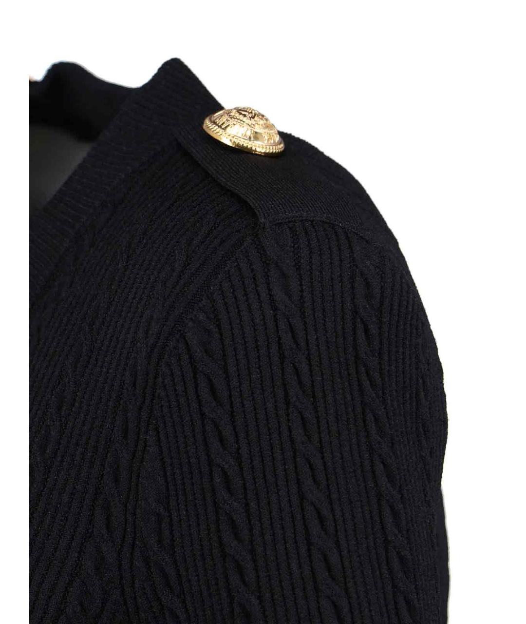 BALMAIN Черный вискозный джемпер / свитер, фото 3
