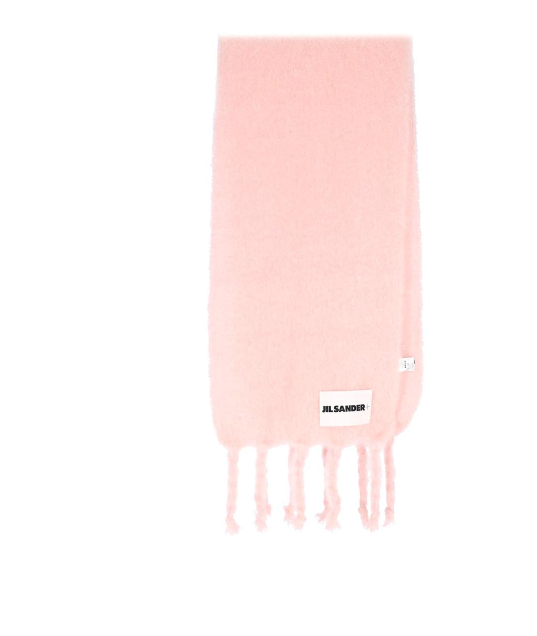 JIL SANDER Розовый шерстяной шарф, фото 1