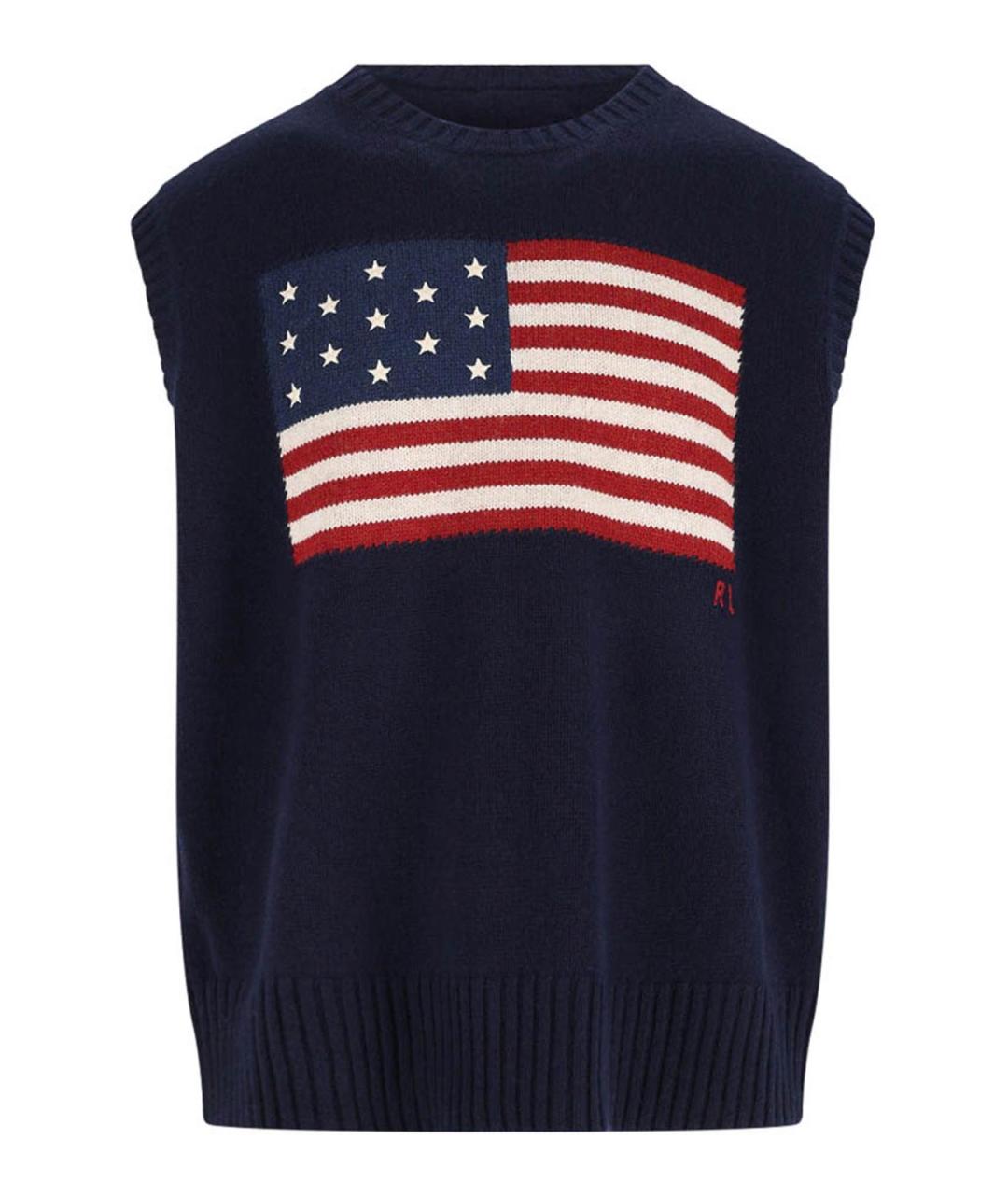 POLO RALPH LAUREN Синий хлопковый жилет, фото 1