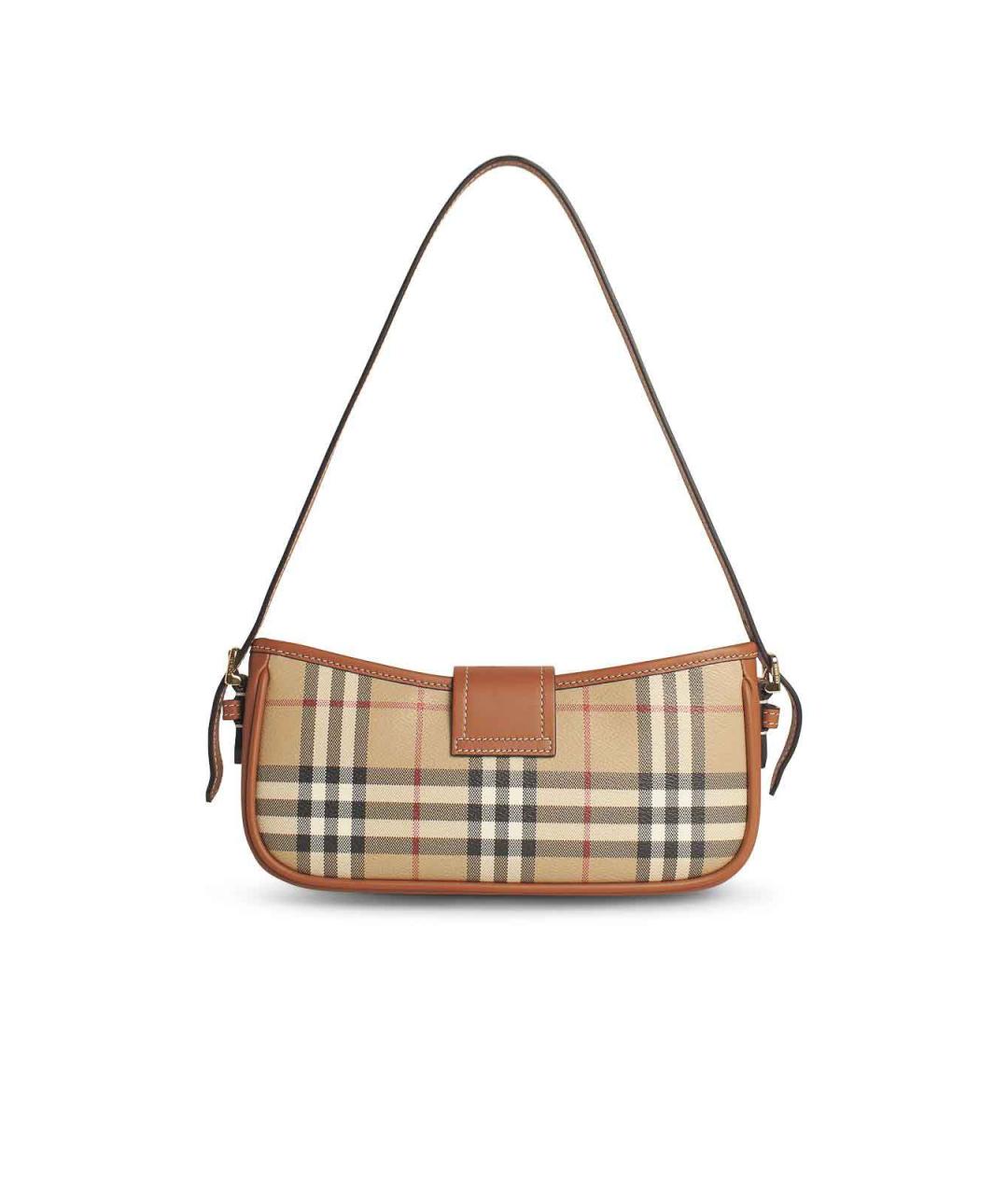 BURBERRY Бежевая синтетическая сумка через плечо, фото 3