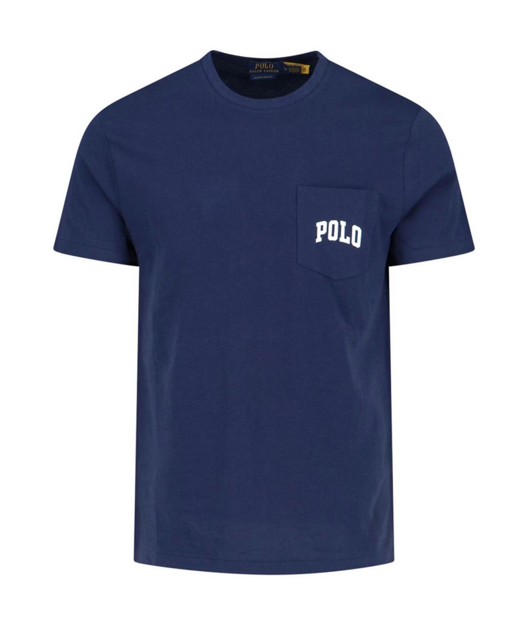 POLO RALPH LAUREN Синяя хлопковая футболка, фото 1