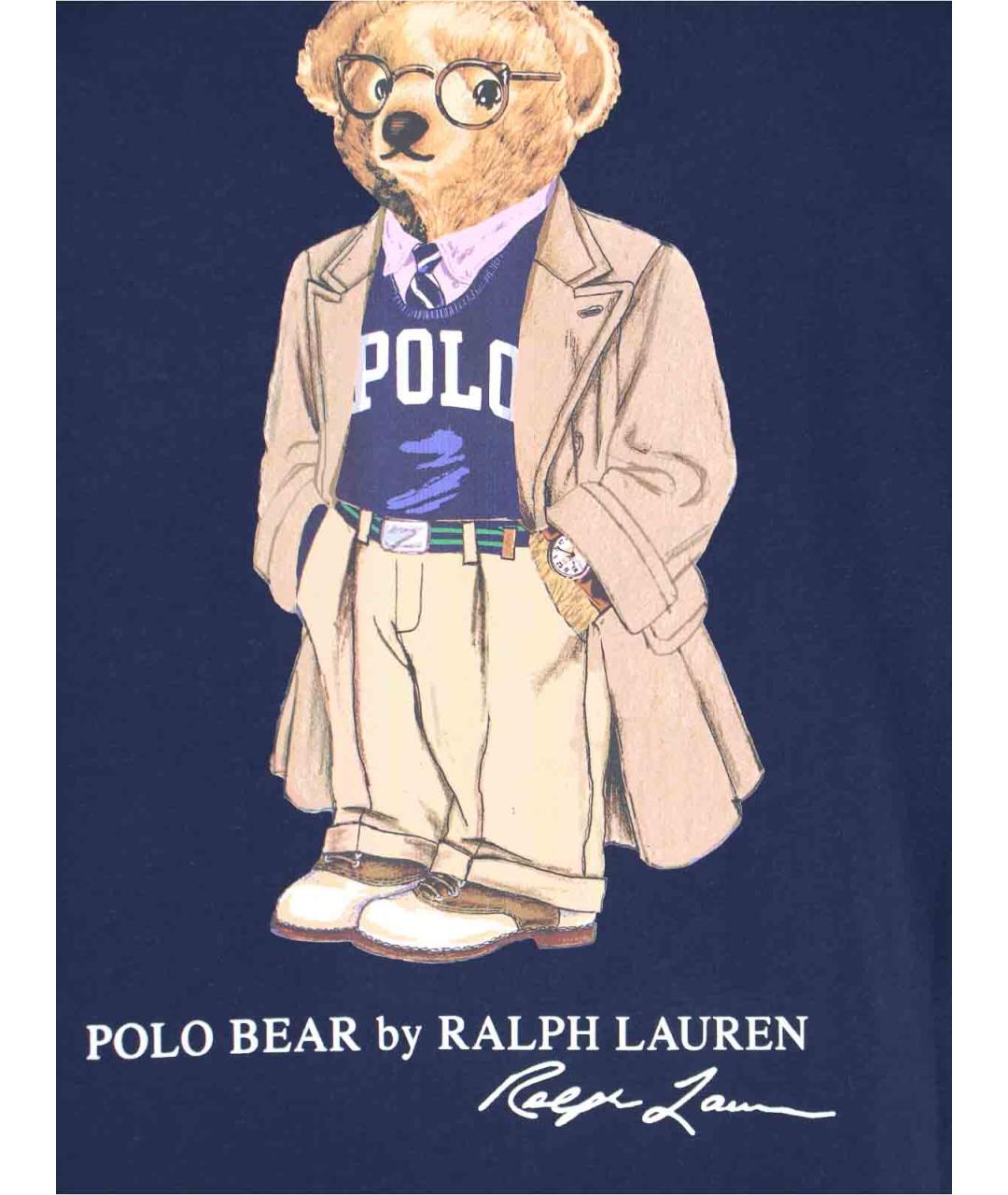 POLO RALPH LAUREN Синяя хлопковая футболка, фото 3