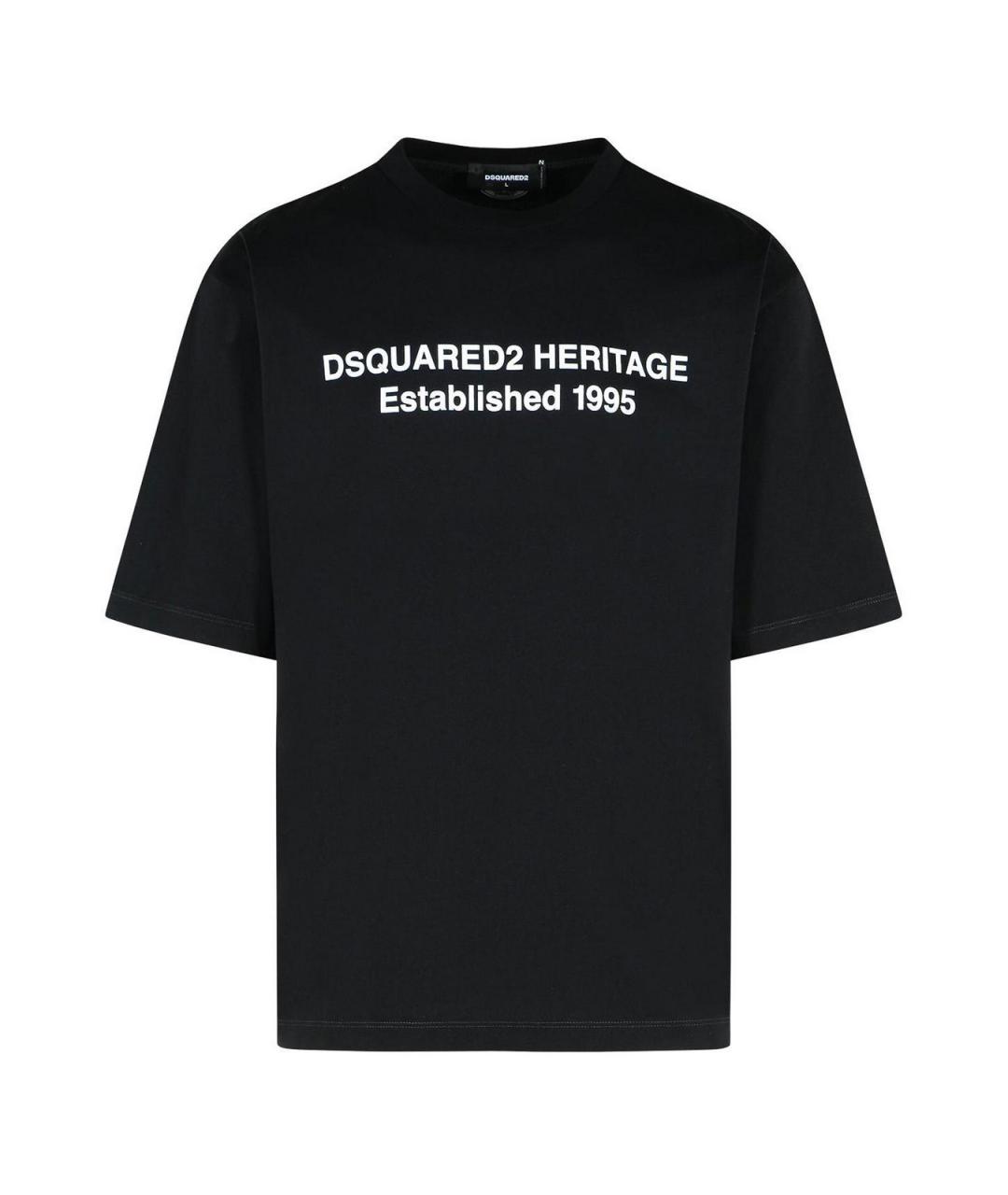 DSQUARED2 Черная хлопковая футболка, фото 1