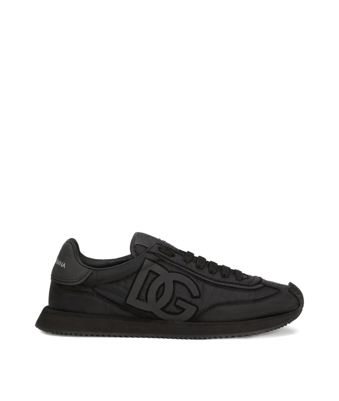 DOLCE&GABBANA Черные резиновые низкие кроссовки / кеды, фото 1
