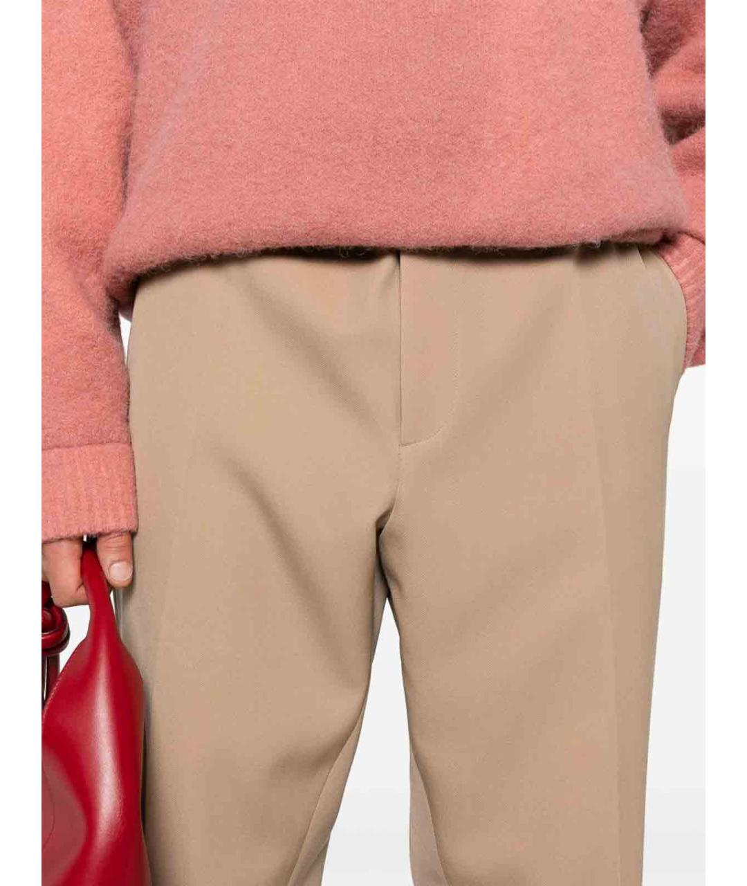 JIL SANDER Бежевые повседневные брюки, фото 2