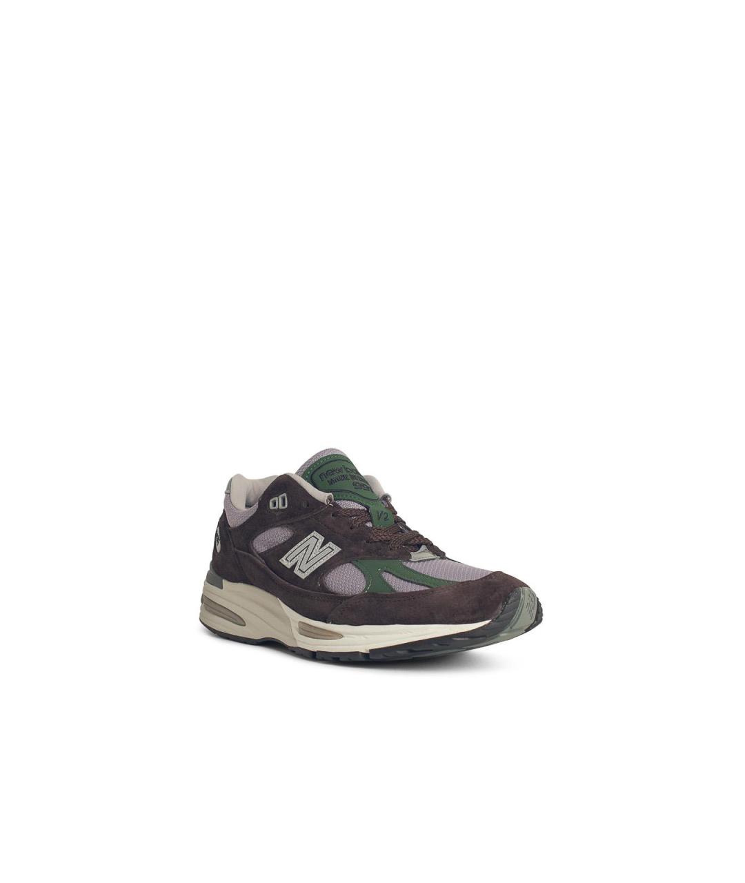 NEW BALANCE Коричневые замшевые низкие кроссовки / кеды, фото 2