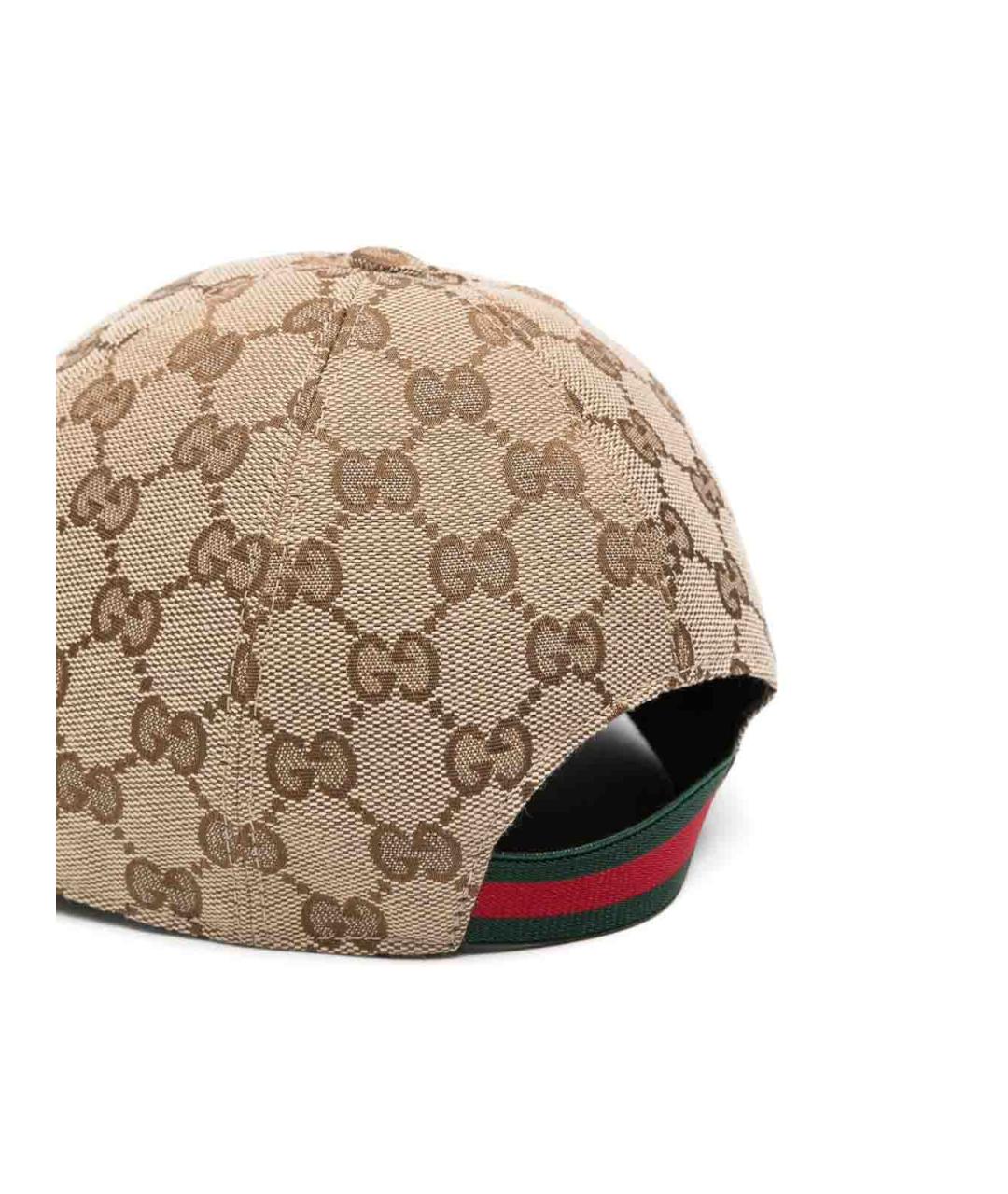 GUCCI Бежевая хлопковая кепка, фото 3