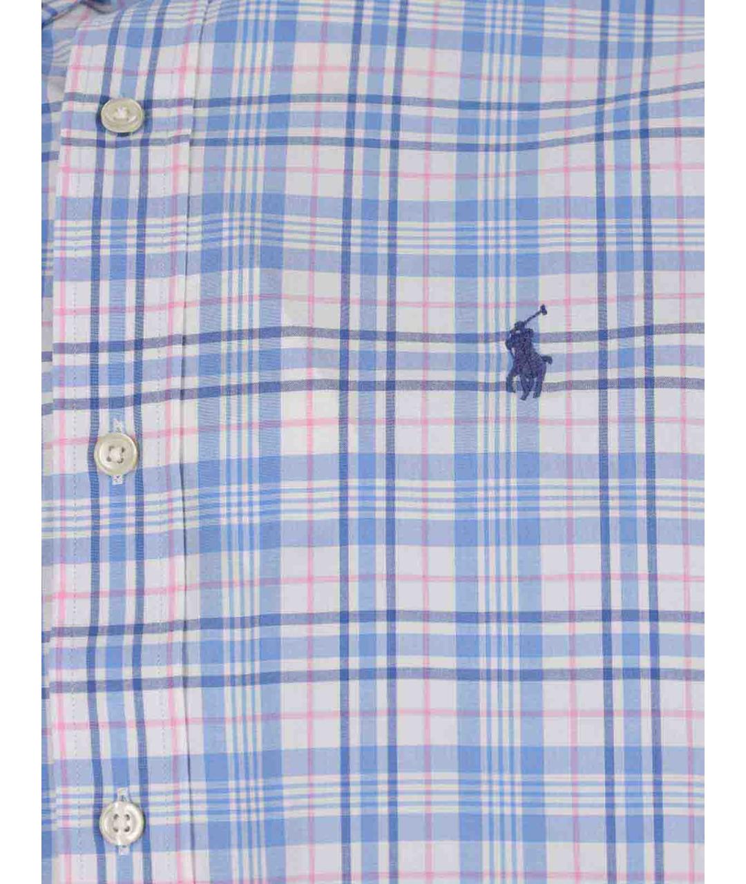 POLO RALPH LAUREN Синяя хлопковая классическая рубашка, фото 3
