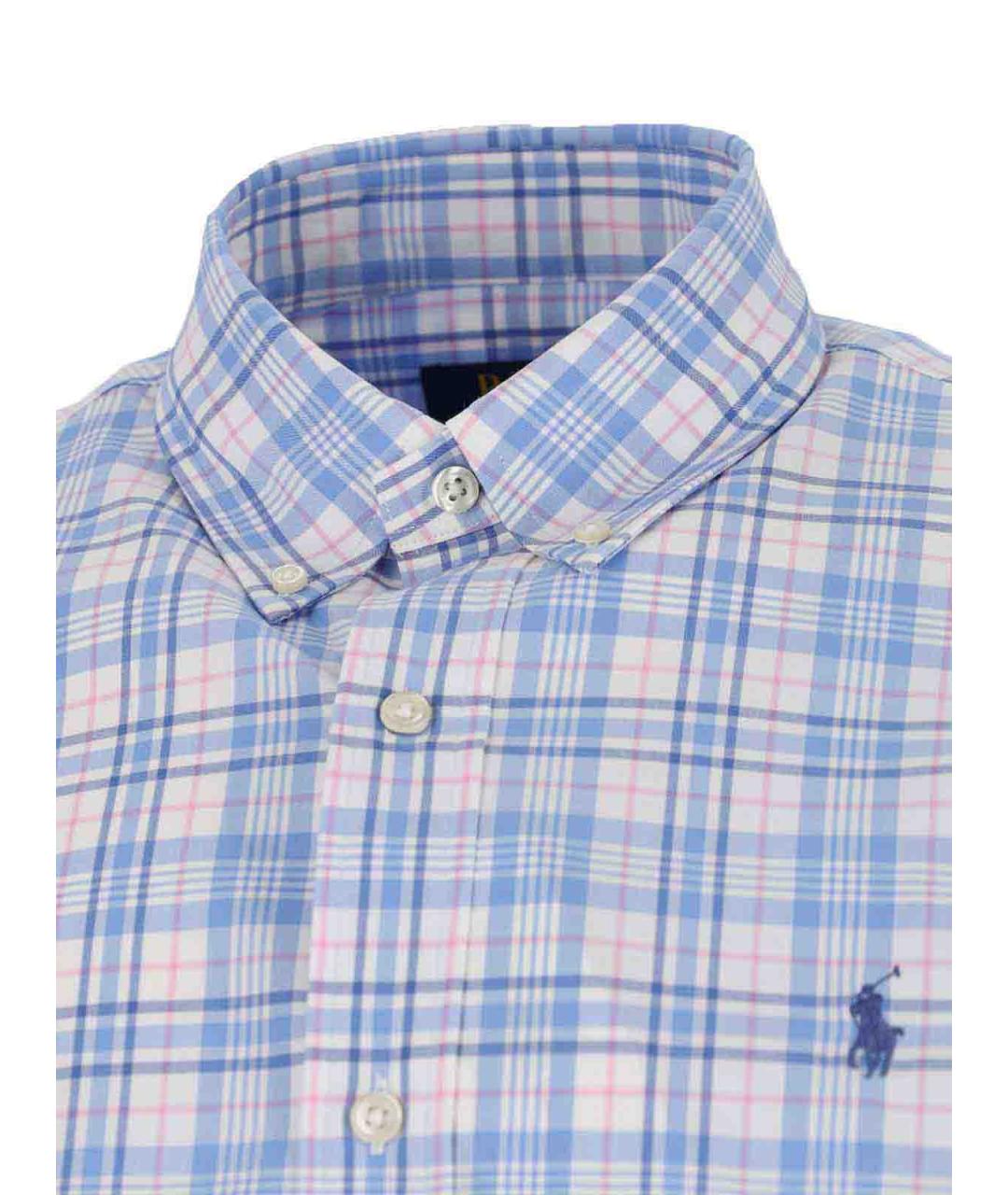 POLO RALPH LAUREN Синяя хлопковая классическая рубашка, фото 4