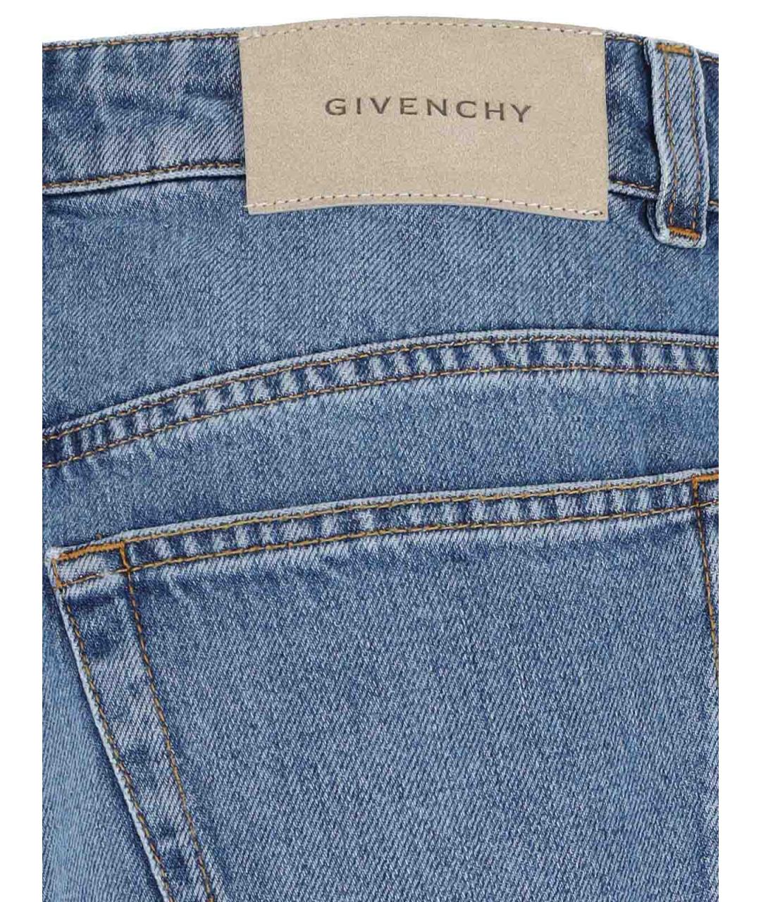 GIVENCHY Синие хлопковые джинсы клеш, фото 4