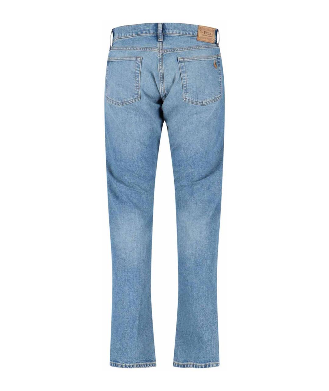 POLO RALPH LAUREN Синие хлопковые джинсы, фото 2
