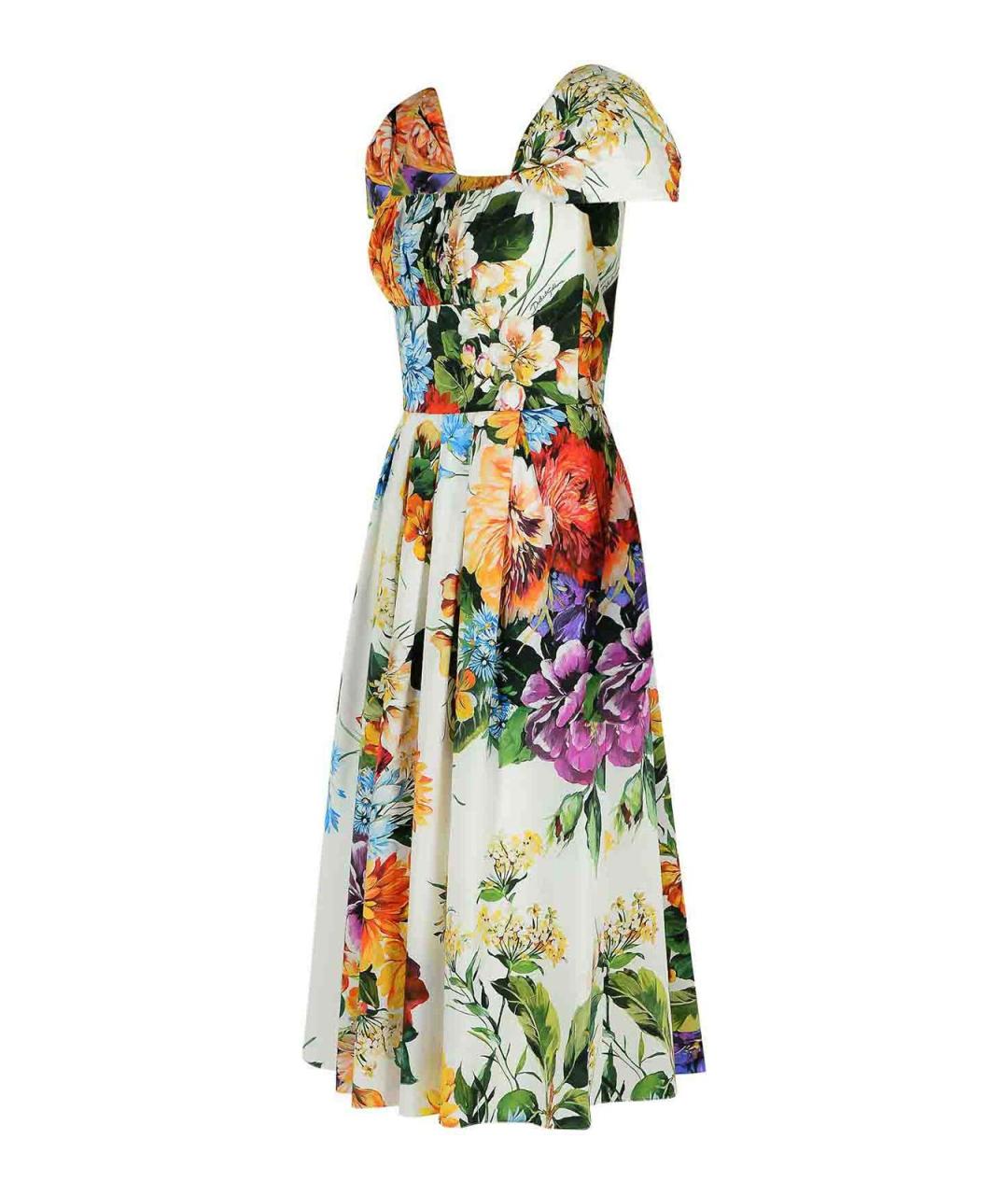 DOLCE&GABBANA Мульти хлопковое повседневное платье, фото 3