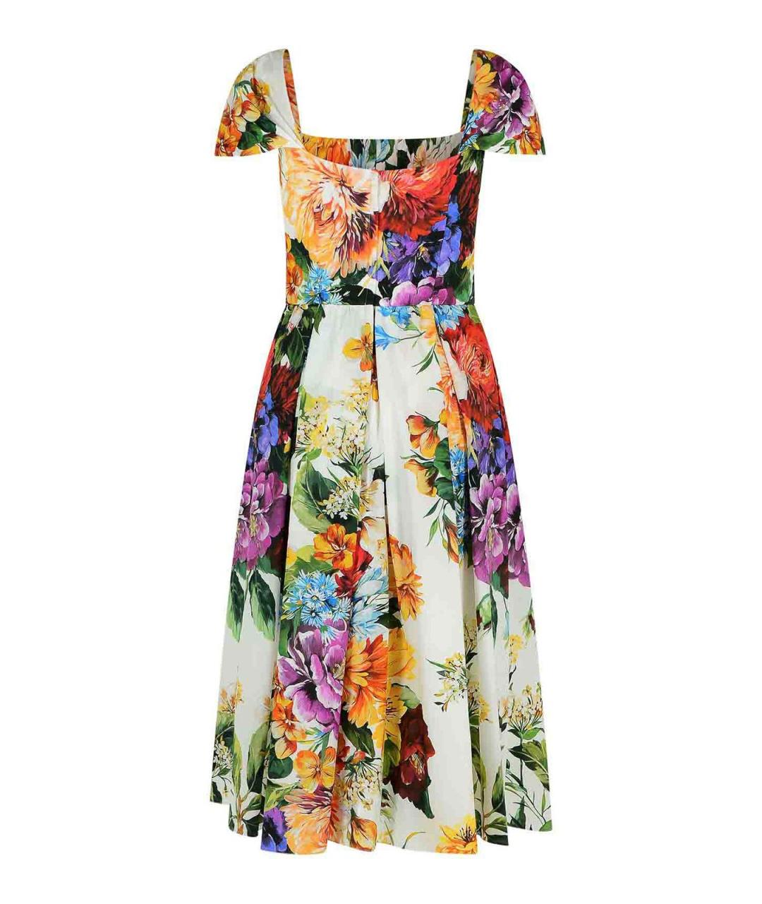 DOLCE&GABBANA Мульти хлопковое повседневное платье, фото 2