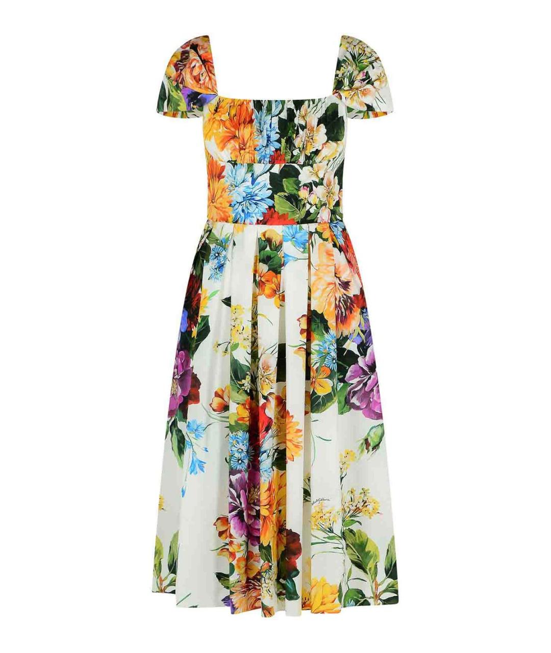DOLCE&GABBANA Мульти хлопковое повседневное платье, фото 1