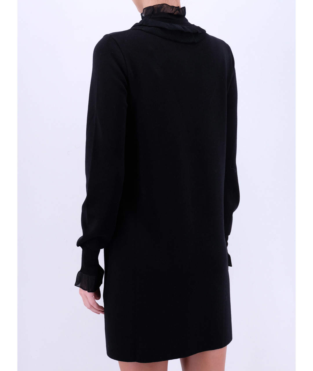 ERMANNO SCERVINO Черное шерстяное повседневное платье, фото 3