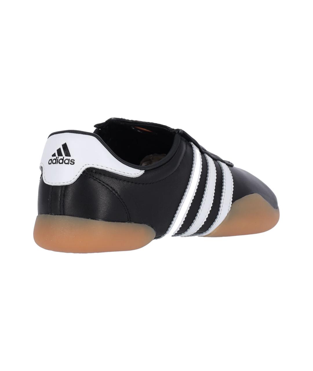 ADIDAS Черные кожаные кроссовки, фото 4