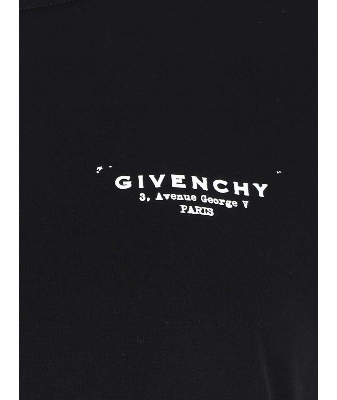 GIVENCHY Черная хлопковая футболка, фото 4