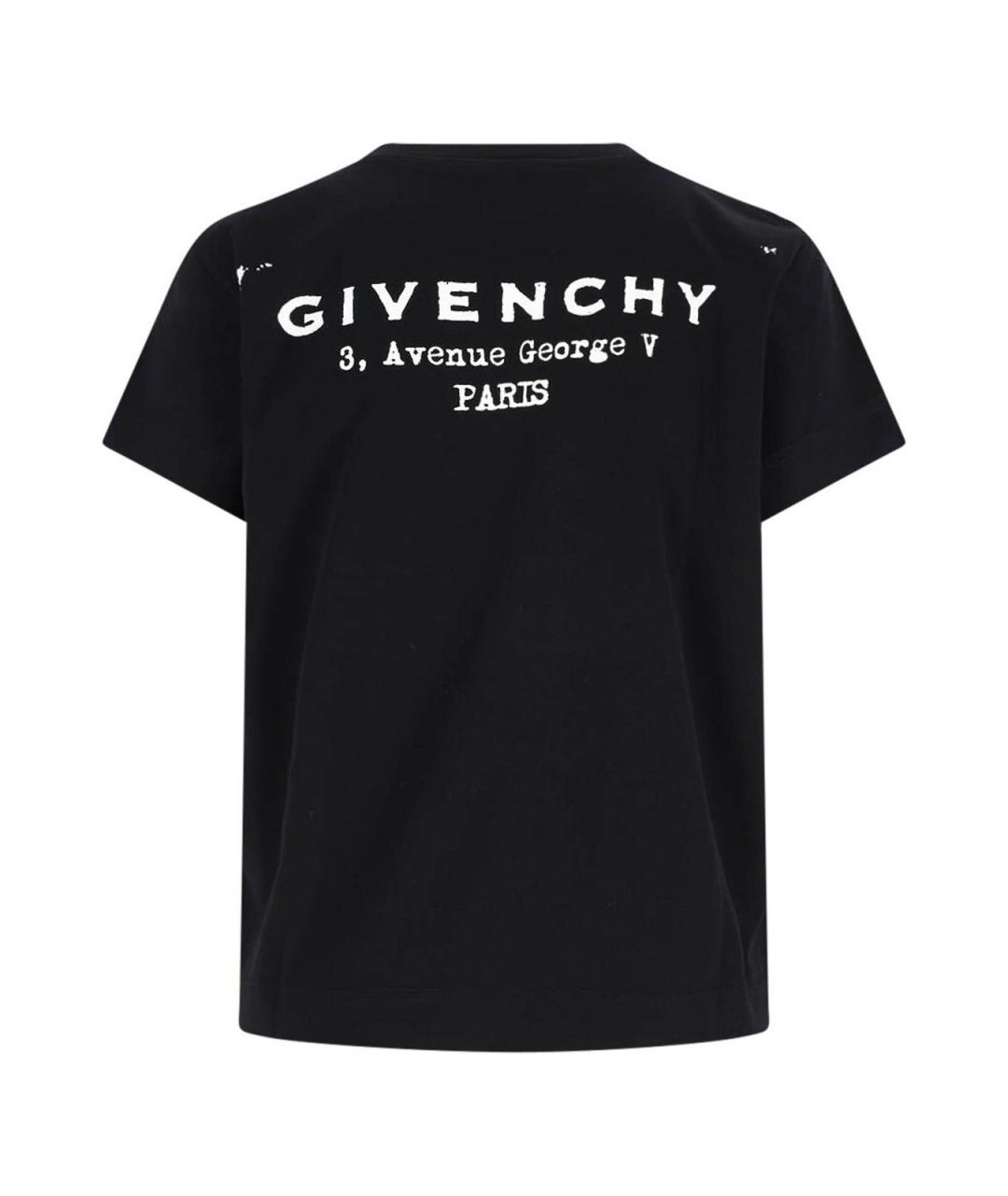 GIVENCHY Черная хлопковая футболка, фото 2