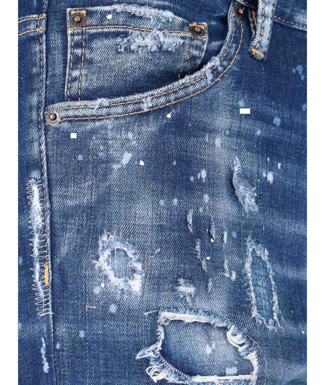 DSQUARED2 Синие хлопковые джинсы, фото 4