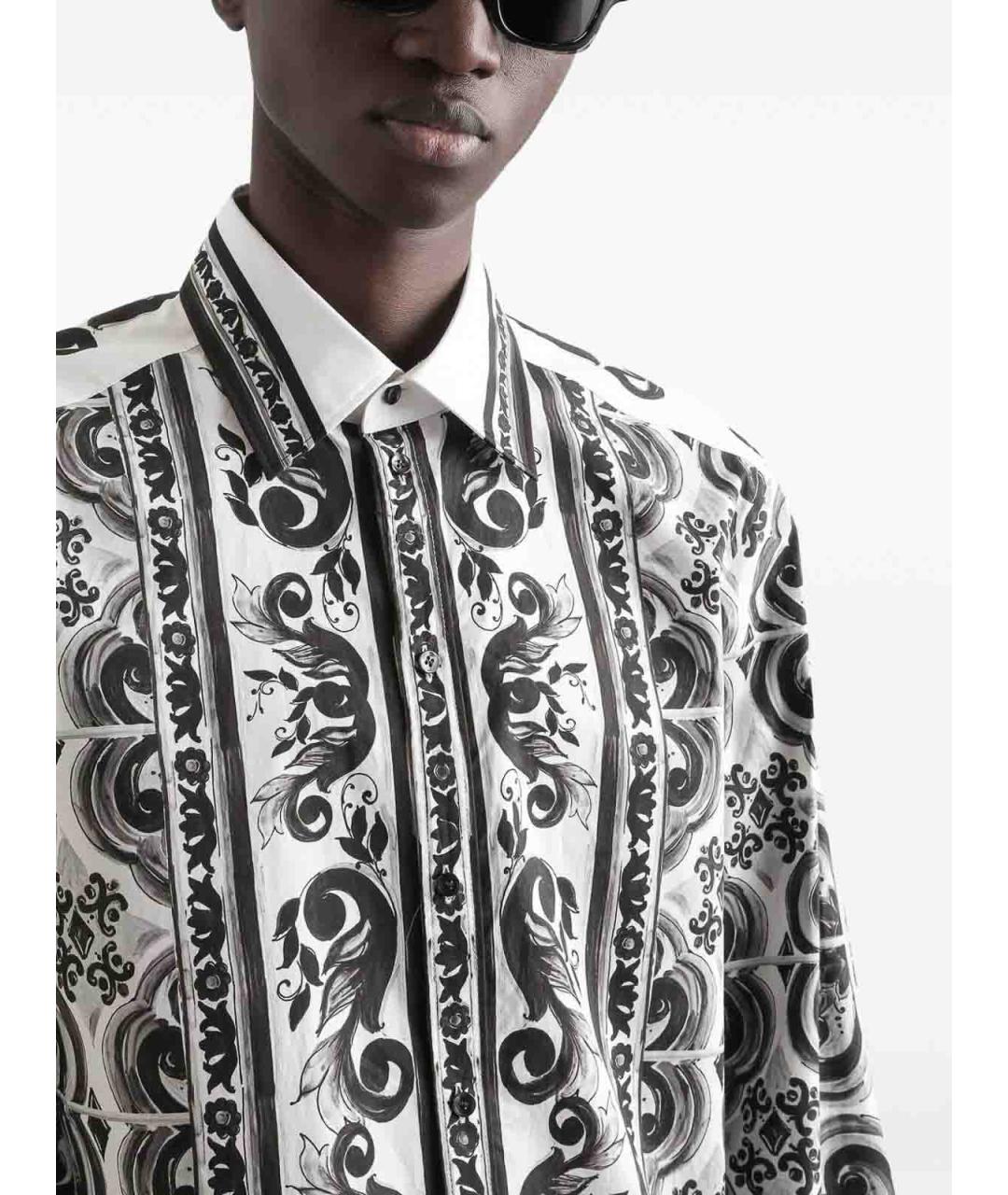 DOLCE&GABBANA Мульти хлопковая кэжуал рубашка, фото 5